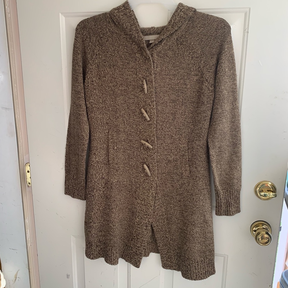 Elegant Tan Knit Cardigan